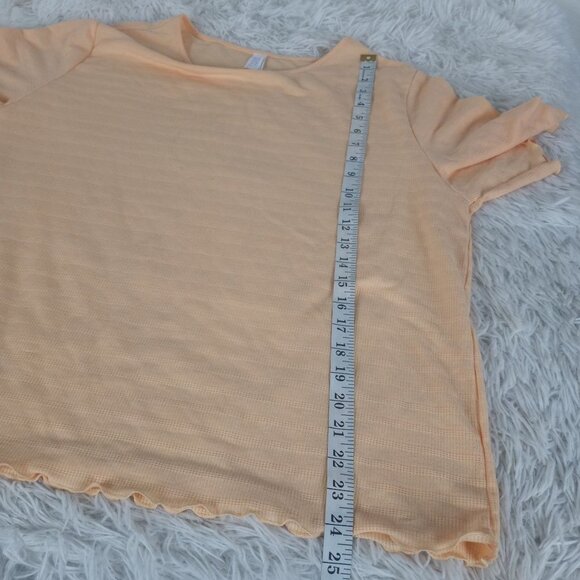 Stars Above XXL Pajama Top Peach Sherbert Ruffled trim - Picture 4 of 5